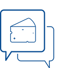FAQ about cheese icon Illustration