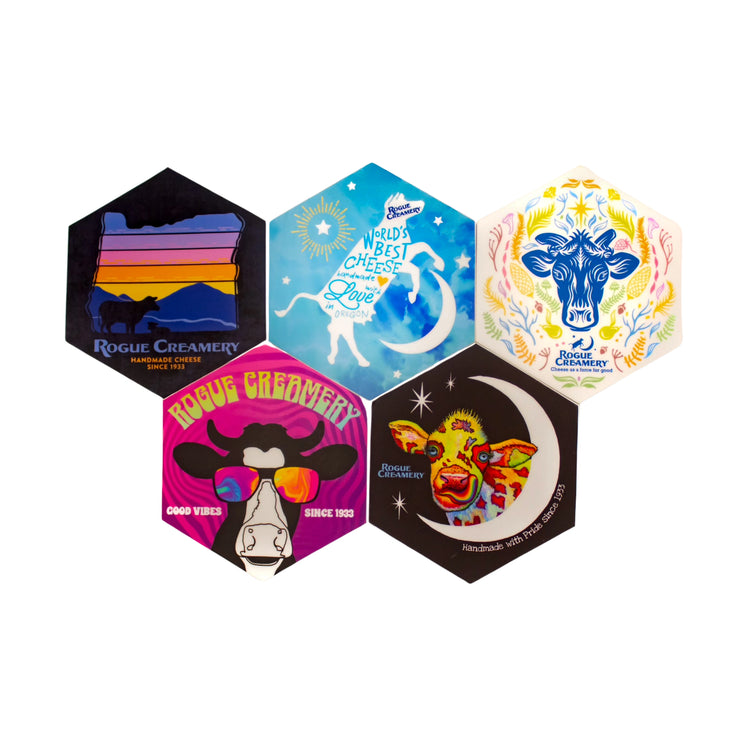 Rogue Creamery sticker set on white background