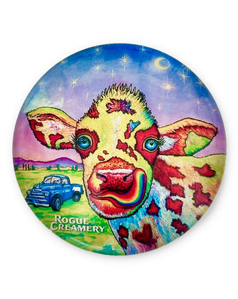 "Cosmoo Cow" Glass Domed Magnet