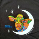 Colorful Cow T-shirt design close up