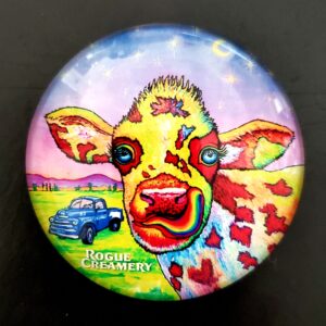 Colorful Cow Magnet close up